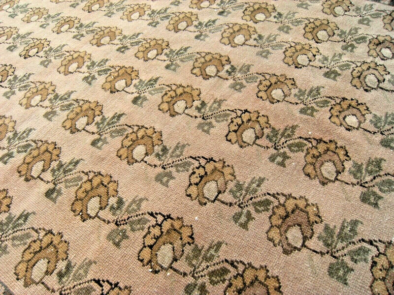 Turkish Rug 4'3'' x 8'8'' ft Vintage Oushak Rug Muted Dye Hand Knotted Area Rug gallery