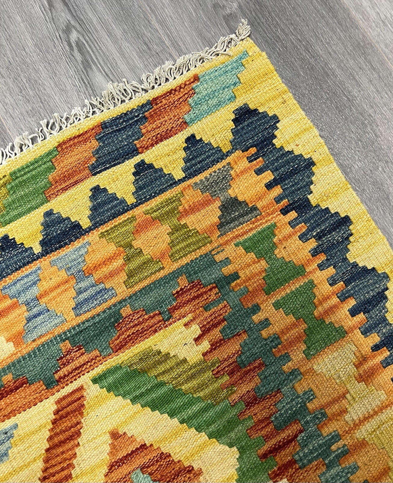 Vintage Kilim Traditional Hand Made Oriental Wool Kilim 4ftx3ft 123cmx87cm gallery