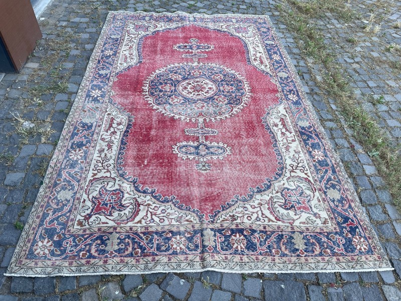 Bohemian Large Rug, Turkish Vintage Rug, Handmade Wool Rug, 6,4 x 10, ft gallery
