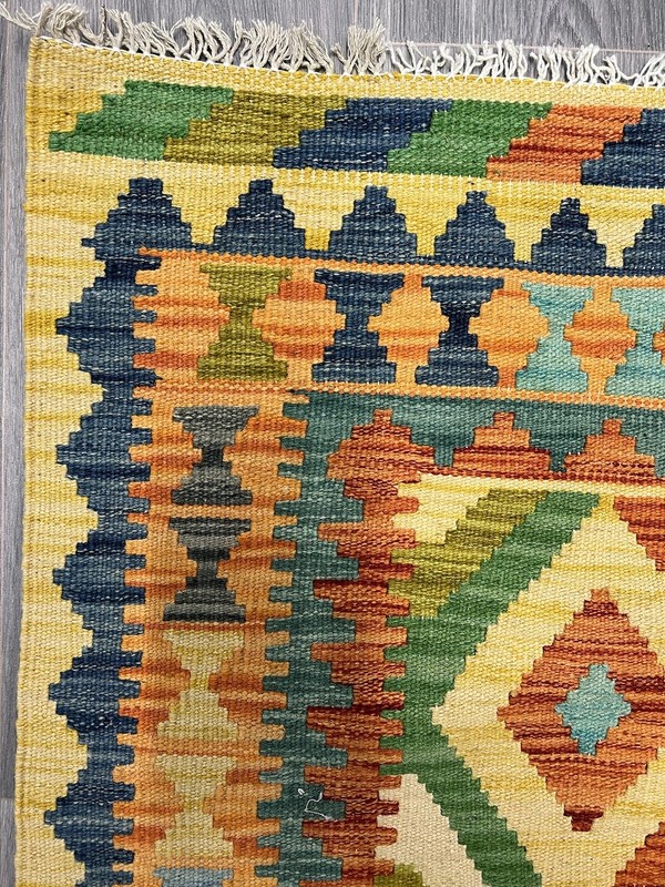 Vintage Kilim Traditional Hand Made Oriental Wool Kilim 4ftx3ft 123cmx87cm gallery