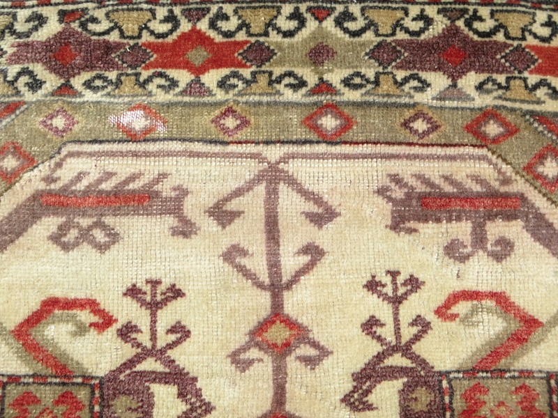 Vintage Turkish Carpet, Bedroom Rugs, Handmade Wool Modern Teppiche Tapi 41"x55" gallery