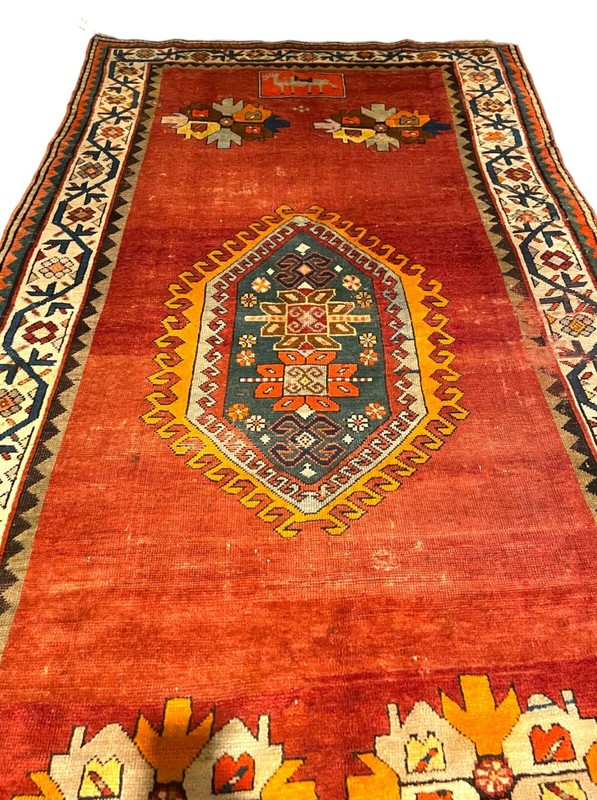 Antique Caucasian Kuba Shirvan Rug Wool on Wool 8.8ft x 5ft 270cm x 155cm gallery