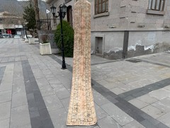 Vintage Oushak Runner Rug 1.6×12.6 ft Skinny Hallway Turkish Rug