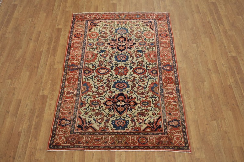 Pre-1900 Antique 4x6 Vegetable Dye All-Over Floral in Multicolor Area Rug gallery