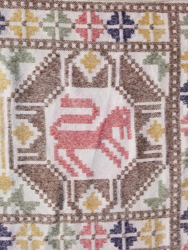 Vintage Traditional Handmade Swedish Wool Multicolor Kilim 6.6x4 ft gallery