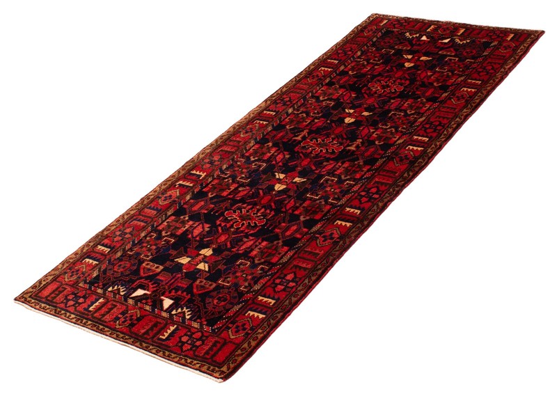 3'8" x 9'11" Vintage Hand-knotted Runner Rug Traditional Oriental Wool Carpet gallery