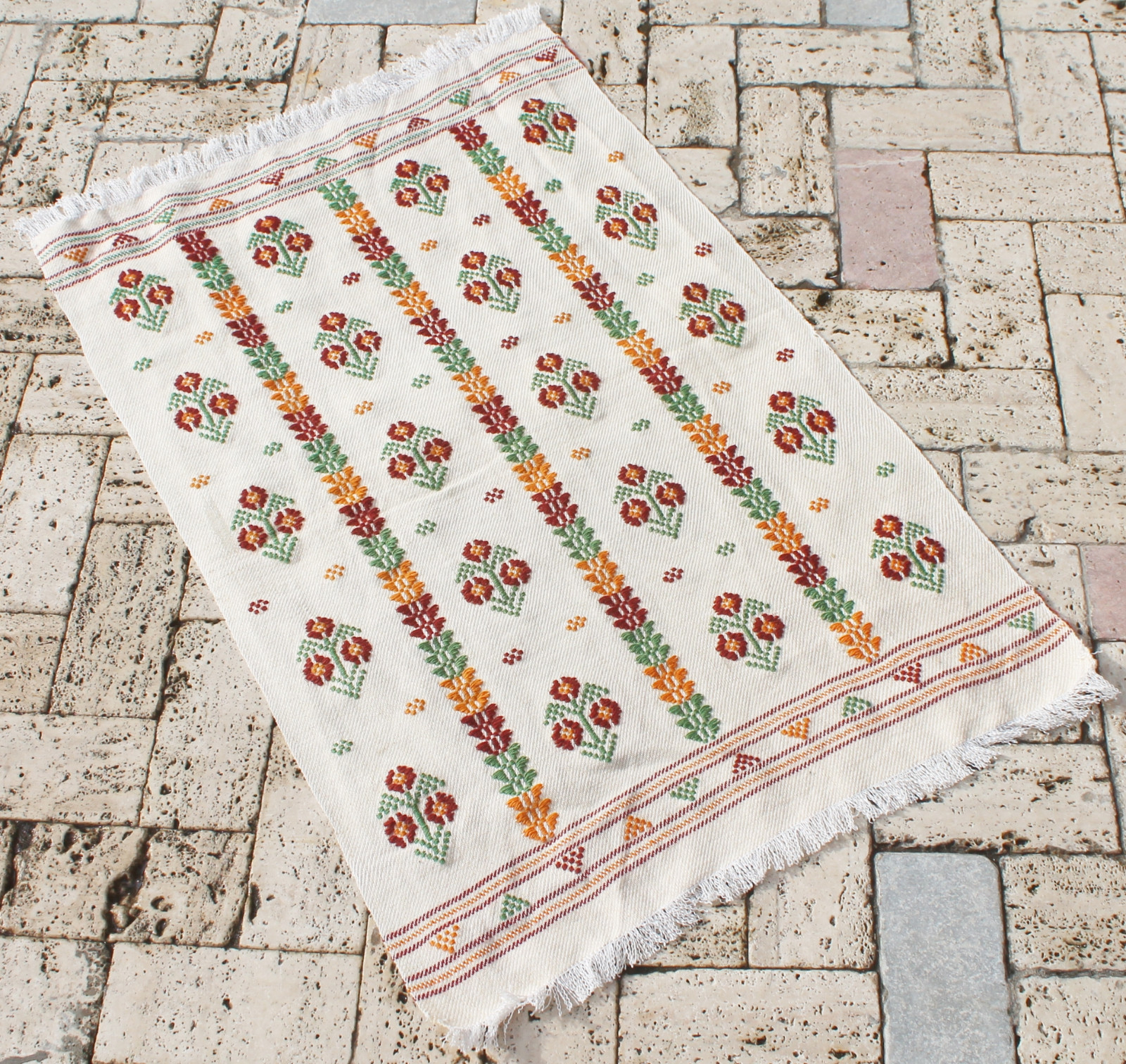 Turkish Kilim Rug 24''x37'' Hand Woven Konya Cicim Kilim 63x96cm gallery