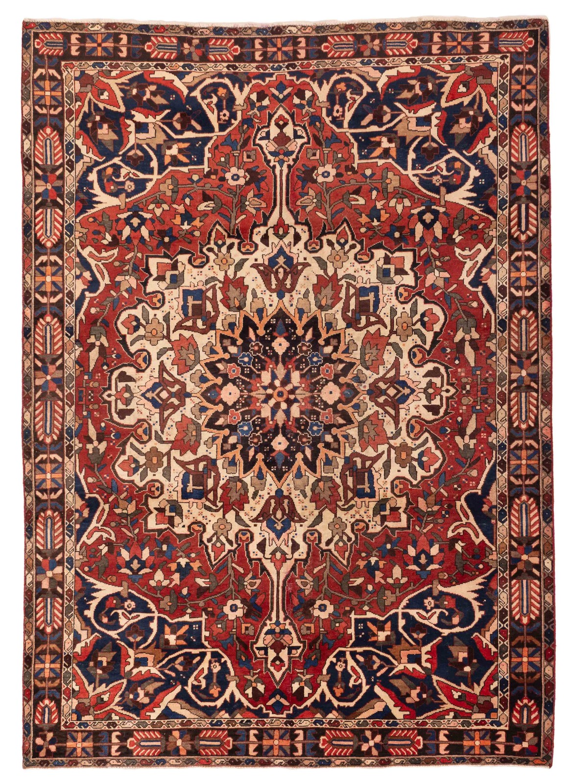 Vintage Traditional Hand-Knotted Area Rug 6'11" x 9'9" Oriental Wool Carpet gallery