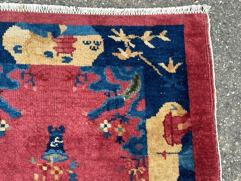 Ci 1920s ANTIQUE ART DECO CHINESE NICHOLS RUNNER RUG 2.5x11.5 WE HAVE MORE gallery