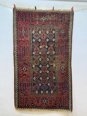 Vintage Beautiful Hand Knotted Distressed Worn Oriental Wool Rug 148×86 Cm