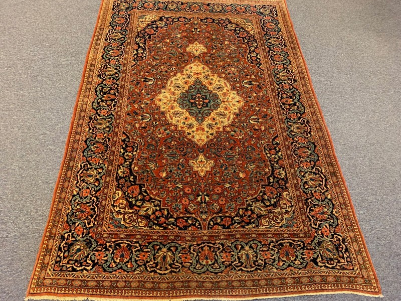 KESHAN ANTIQUE HAND KNOTTED WOOL ORIENTAL RUG 4.5 X 6.9 gallery