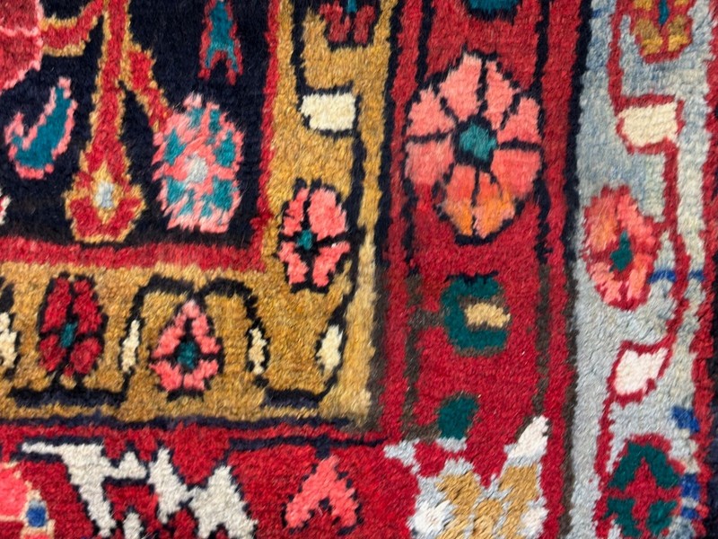 Hand Knotted Tribal Nahavand 4x9 Traditional Blue Red Wool Oriental Area Rug gallery