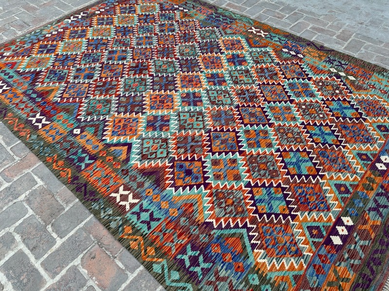 8x11 ft Traditional Handwoven Large Multicolor Modern Oriental Turkish Wool Rug gallery