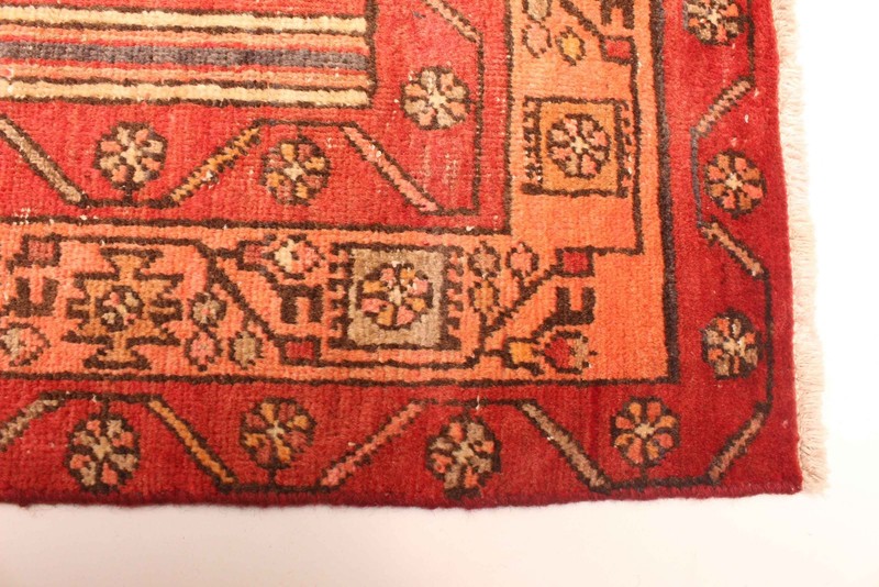 Vintage Hand-knotted Runner Rug 3'4" x 12'8" Traditional Oriental Wool Carpet gallery