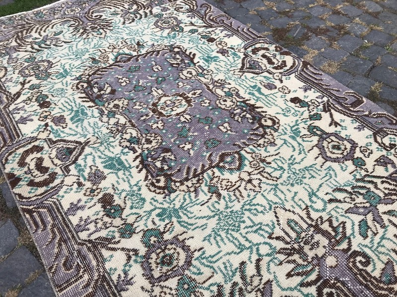 Handmade Rug Turkish Area Rug Vintage Rug Oushak Rug Antique Rug Bohemian Rug gallery