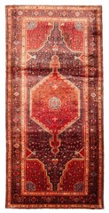 Vintage Hand-Knotted Carpet 5’3″ x 11’0″ Traditional Oriental Wool Area Rug