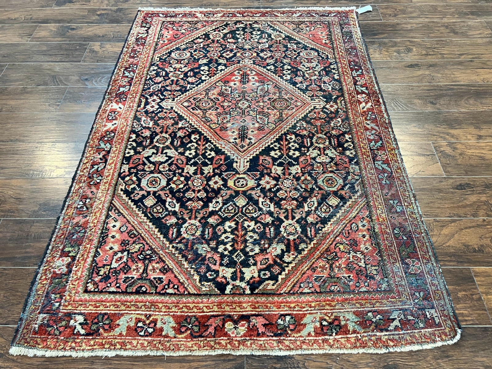 Antique Oriental Rug 4x7 Wool Handmade Tribal Geometric Carpet gallery