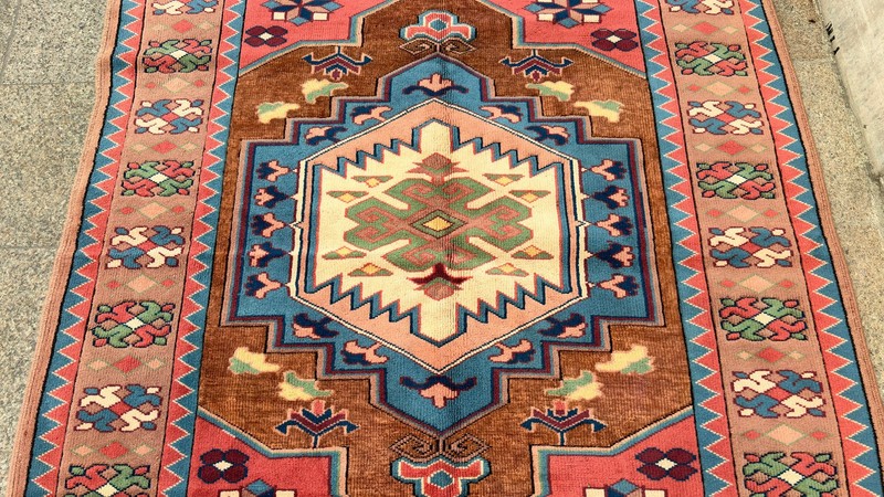 5'2'' X 6'2'' Vintage Carpet Natural Village Rug Handmade Rug.SKU:IM1767 gallery