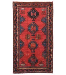 Handmade Geometric Vintage Oriental Rug 4’4X7’7 ft Entryway Farmhouse Carpet