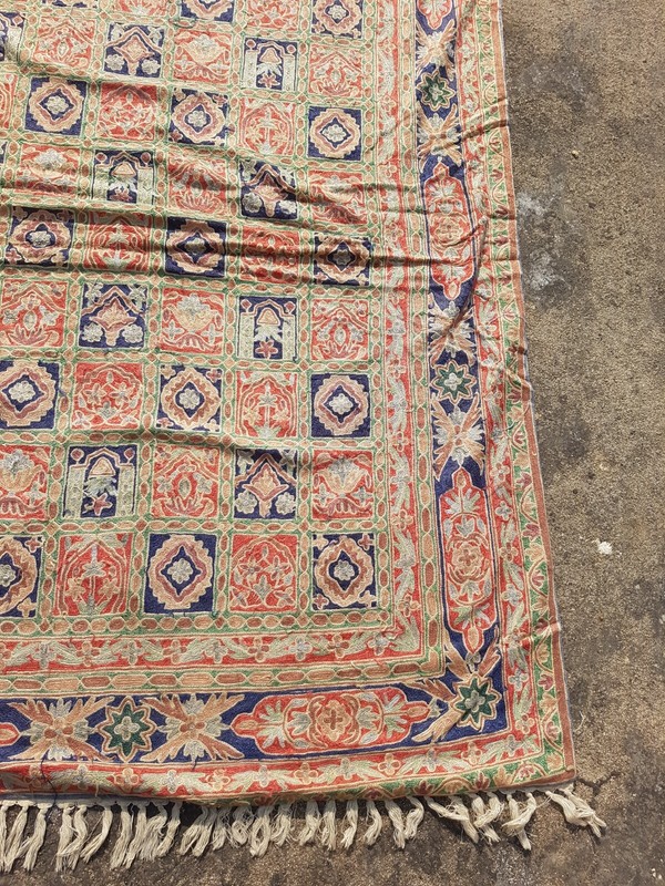 Vintage Hand Woven Traditional Kashmiri Turkish Style Kilim Rug Carpet 167x116cm gallery