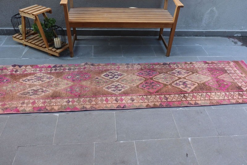 2.4x11.7 ft Runner Rugs, Turkish Rug, Vintage Rug, Wool Rugs, Moroccan Rug gallery