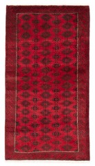 Vintage Hand-Knotted Area Rug 3’4″ x 6’3″ Traditional Oriental Wool Carpet