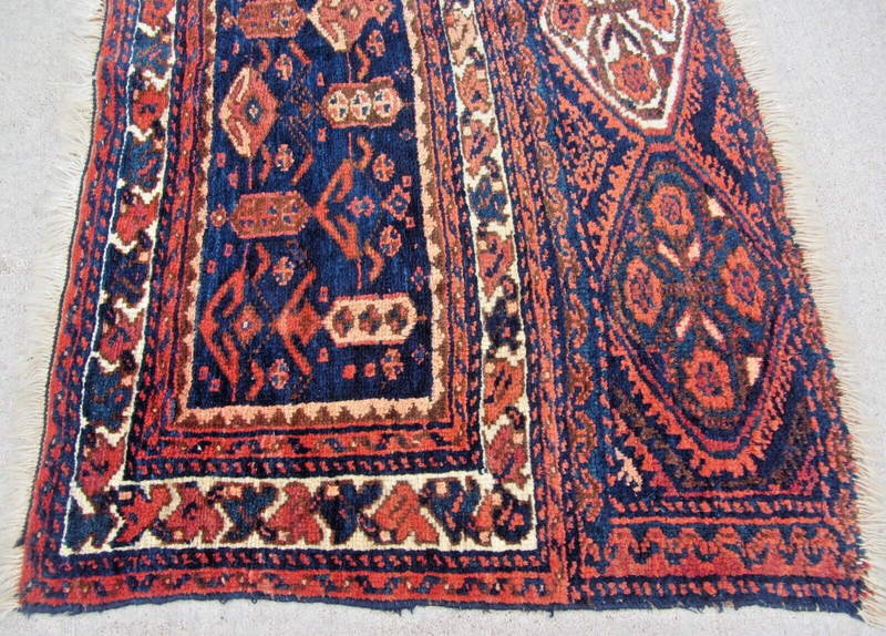 Antique Kurdish Bag Face Tribal Hand Made Rug Large Soft Wool 32 x 52 100 Years gallery