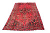 Bright Red Geometric Turkish 3' 12" x 6' 9" Red Hand Knotted Area Rug gallery