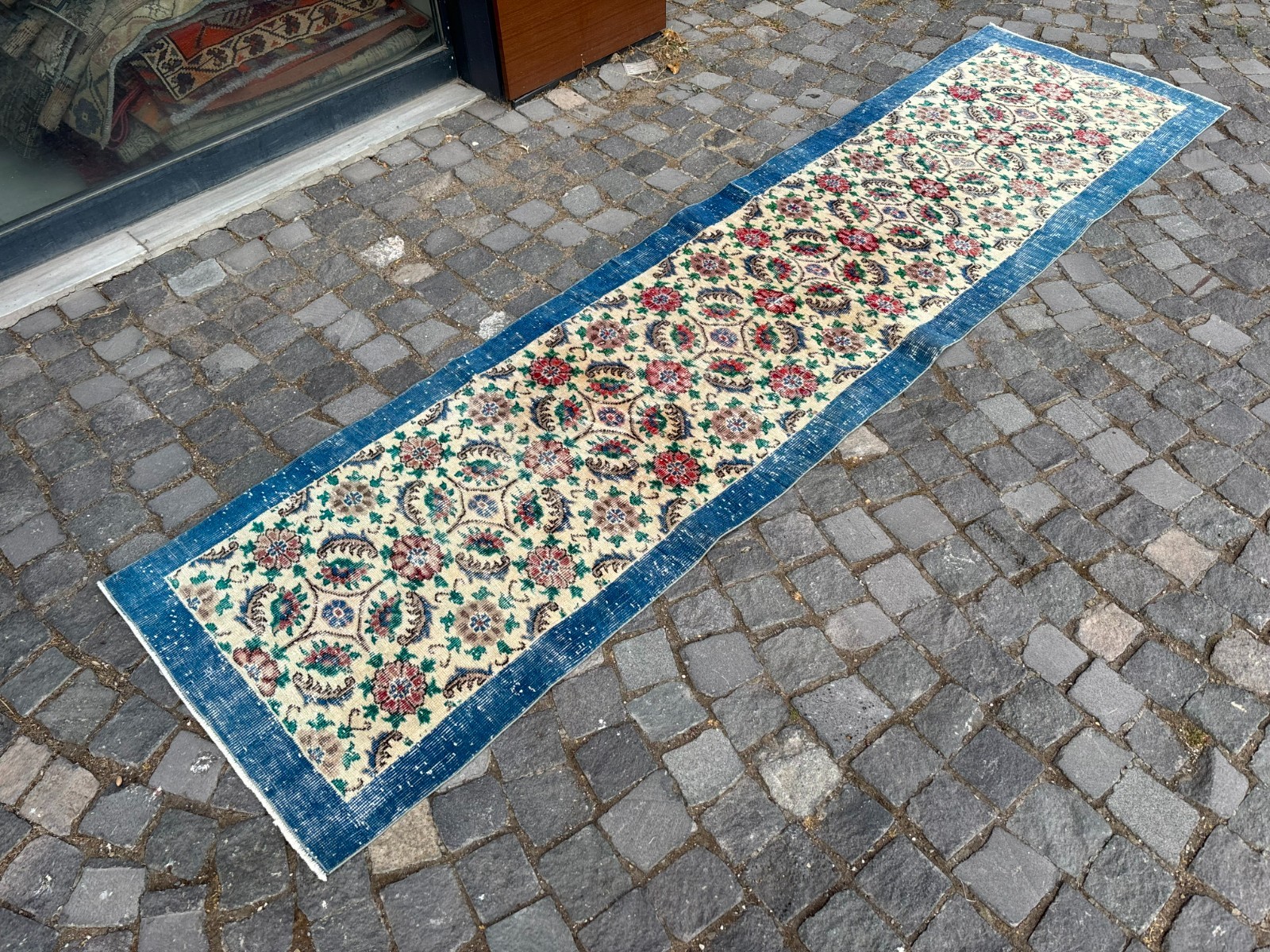Carpet, Turkish rug, Vintage rug, Handmade rug, Runner, Wool | 2,4 x 9,9 ft gallery