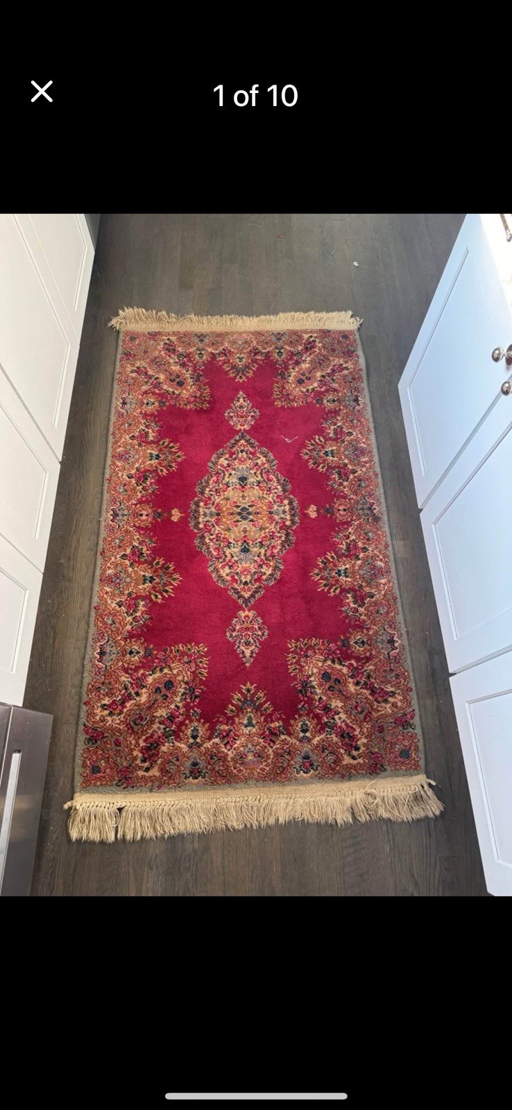 Vintage 3 X 5 Wool Karastan Kirman Rug Excellent Condition gallery