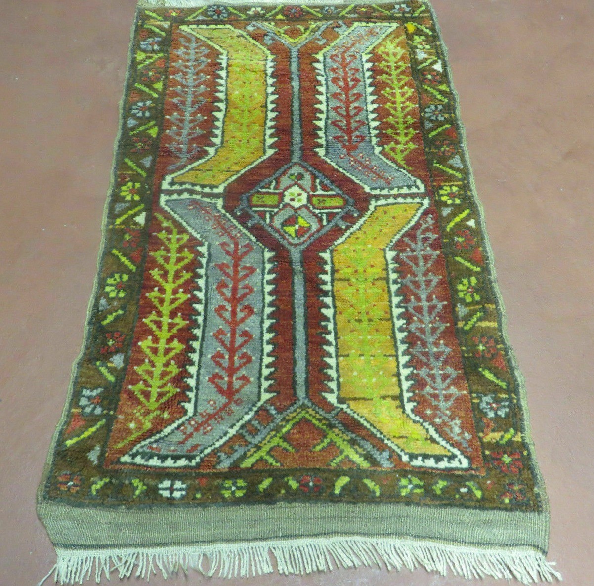 Small Turkish Yastik Rug 2x3, Antique Geometric Tribal gallery