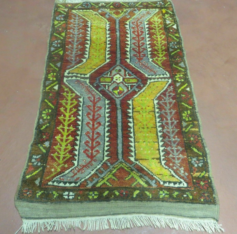 Small Turkish Yastik Rug 2x3, Antique Geometric Tribal gallery