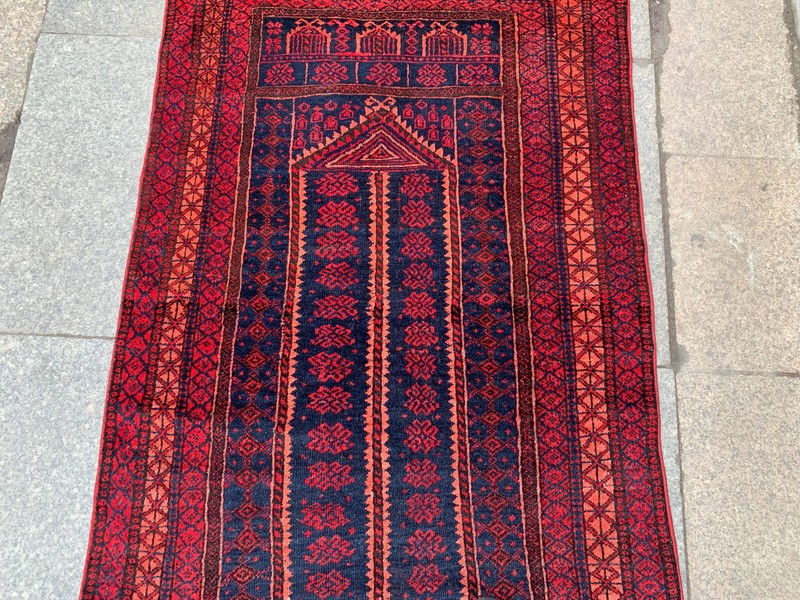 3'1'' x 5'2'' Vintage Natural Rug Village Rug Handmade Carpet.SKU:P1220 gallery