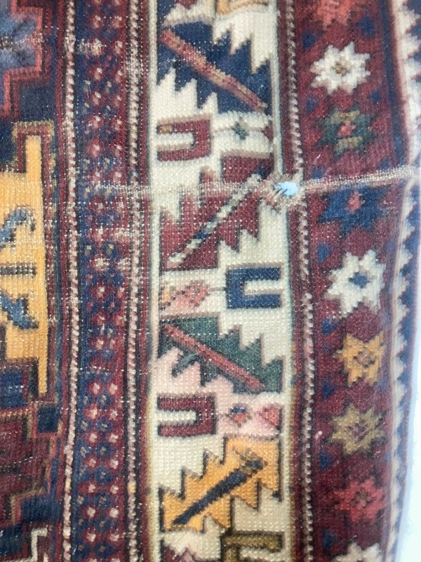 19th C Antique Shirvan Caucasian Rug 5 x 3.5 ft vegetable dye hand knotted gallery