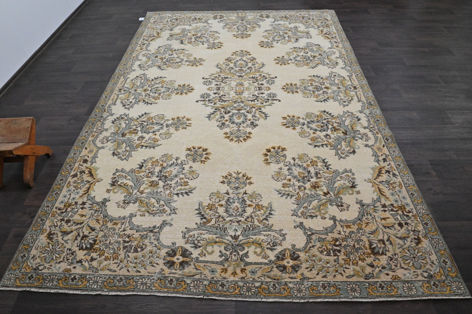 Oushak Turkish Vintage Rug 7x11 Kilim Rug Anatolian Handmade Boho Decor BEIGE gallery