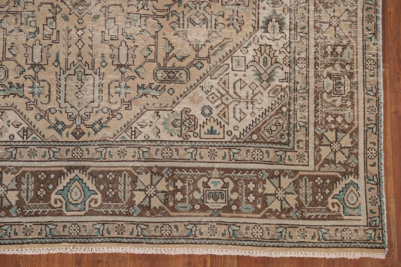 Geometric Wool Handmade Area Rug 6x10 Vintage Muted Distressed Room Size Carpet gallery