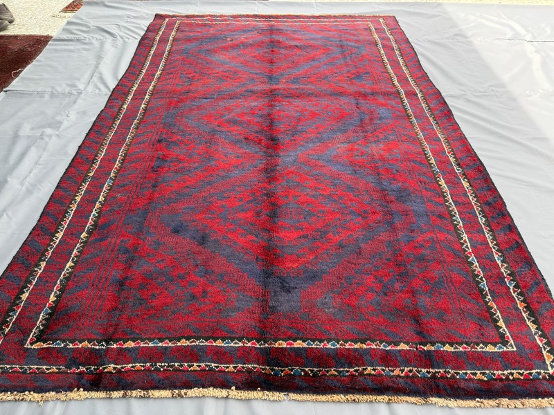 Antique Blue Afghan Baluchi Area Rug 6x9 Handmade Persian Style Oriental Carpet gallery