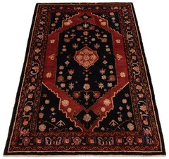 Koliai 200×122 cm Hand Knotted Oriental Rug Nomadic Design Rectangular Red
