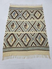Vintage Handmade Guatemalan Wool Kilim Rug Carpet 230×158 cm
