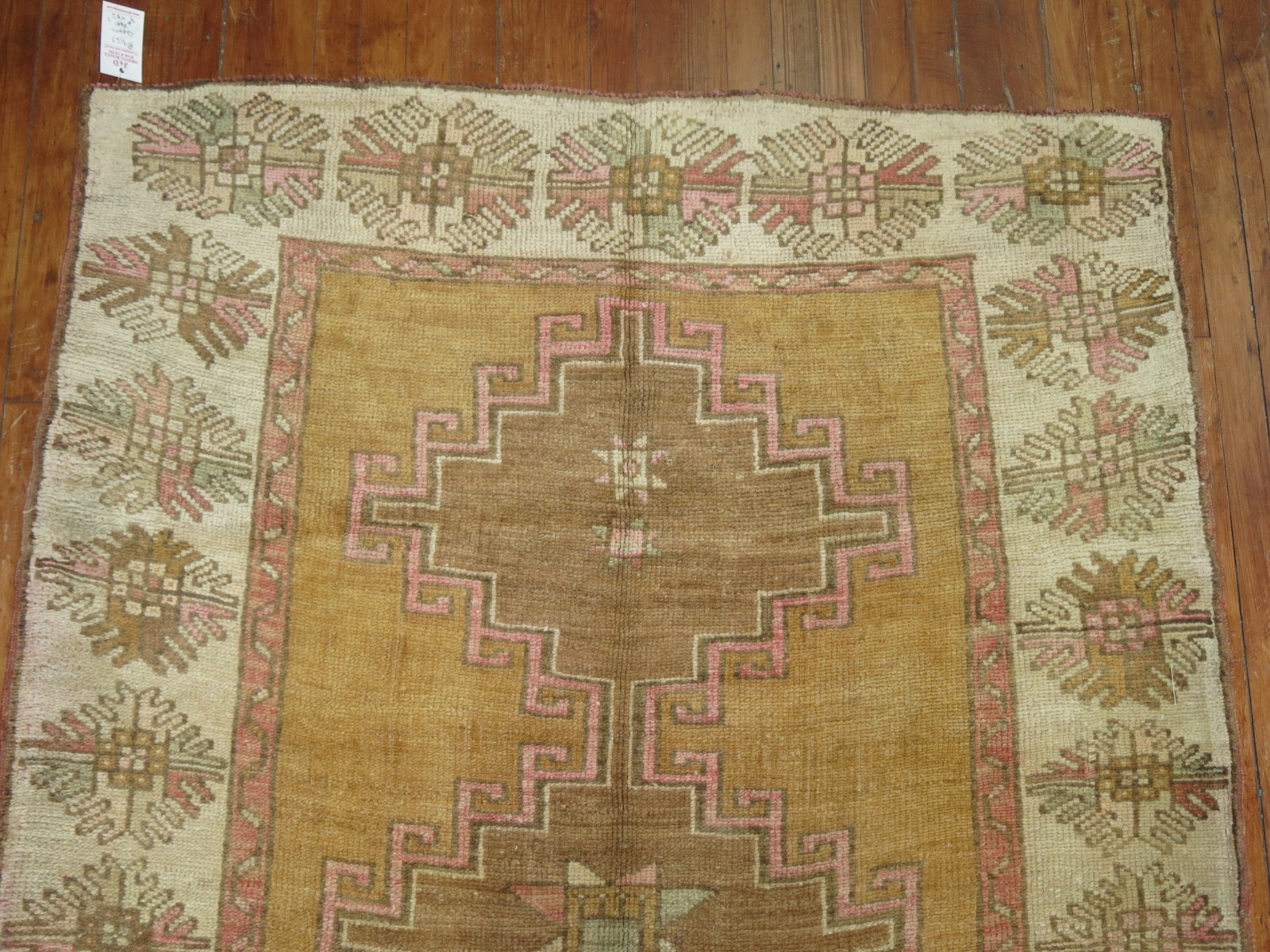 Vintage Turkish Ushak Oushak Kars Gallery Rug Size 4'6''X12'7'' gallery