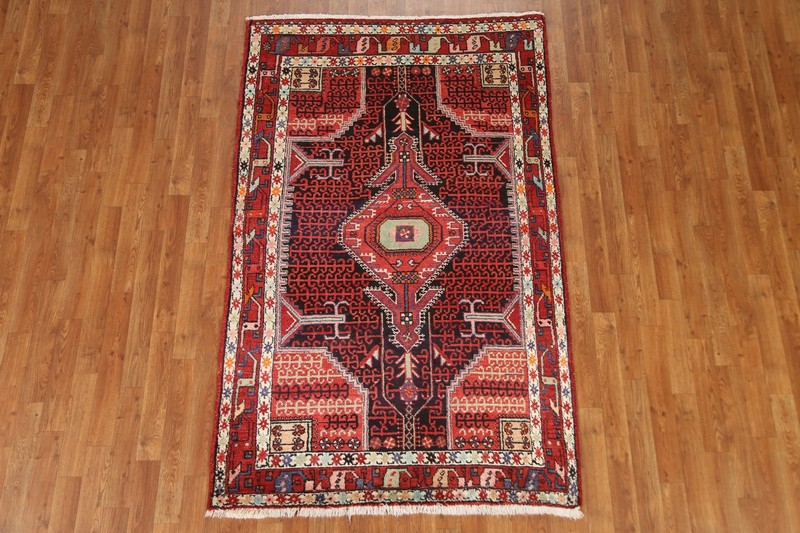 Vintage Geometric Traditional Rug Wool Hand-knotted 4x7 gallery