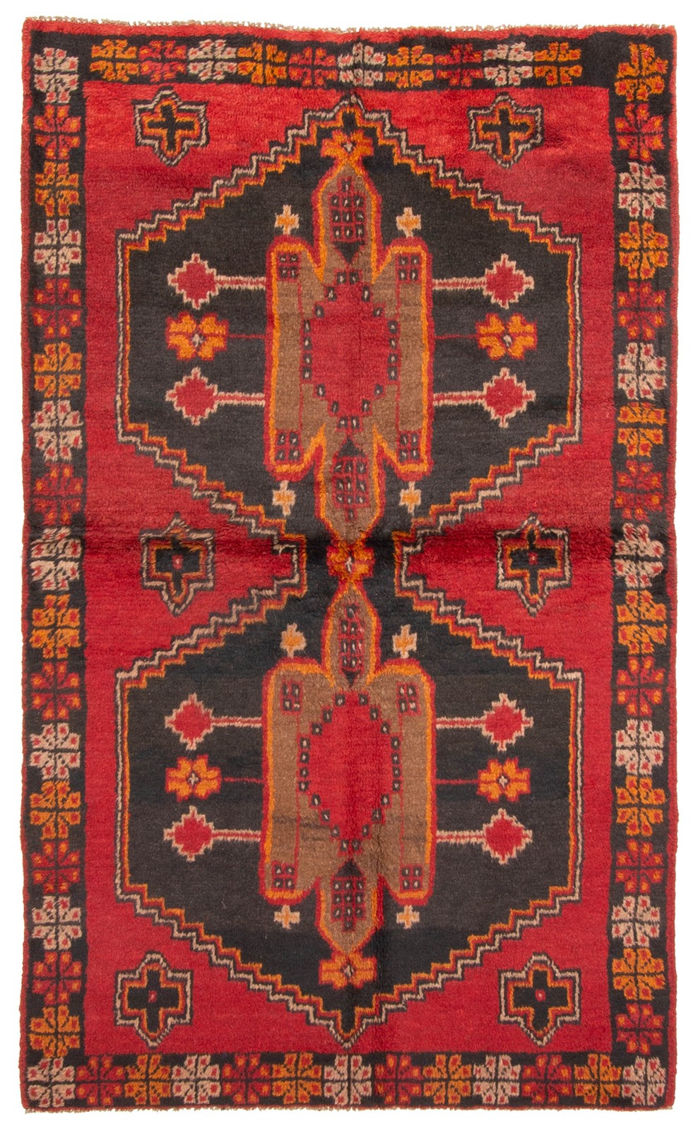 Vintage Traditional Hand-Knotted Area Rug 3'7" x 5'10" Oriental Wool Carpet gallery