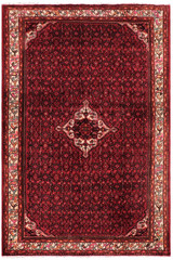 Hand-Knotted Wool Rug 6′ 8” X 9′ 8′ Red Medallion Traditional Rug