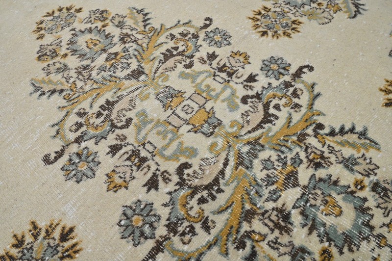 Oushak Turkish Vintage Rug 7x11 Kilim Rug Anatolian Handmade Boho Decor BEIGE gallery