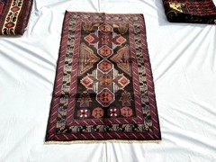 3×4 Ft Antique Afghan Handmade Baluchi Area Rug Tribal Geometric Oriental Carpet