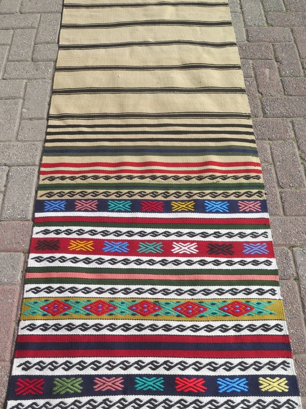 Rug Runners, Turkish Kilim Runner, Aisle Rug, Hallway Rug, Stairs Kelim 30"X100" gallery