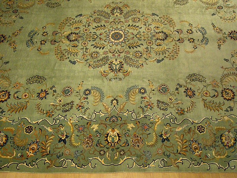 10 x 12 ft High Quality Handmade Antique 1930s Royal Kashaan Rug _Soft Kork Wool gallery