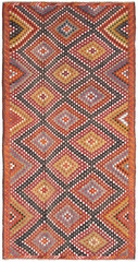 Vintage Hand Woven Area Rug 5’9″ x 12’8″ Traditional Wool Oriental Carpet