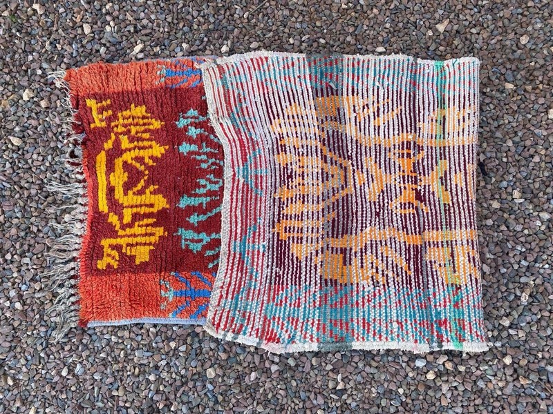 Moroccan Cotton Vintage Berber Rug, Assorted Home Decor Shaggy Rug 2'3x5'7 ft gallery