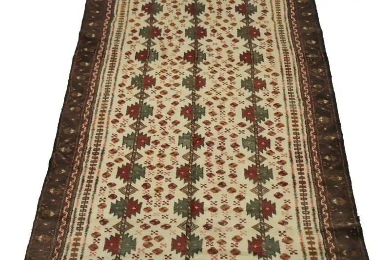 Handmade Vintage Oriental Runner Rug Floral Tribal Hallway Home Carpet 4X9 ft gallery